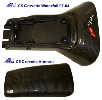 C5 Corvette, Carbon Fiber Center Console Waterfall Section Only